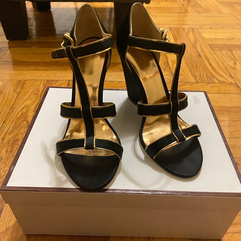 Coach wedges size 6.5 worn once